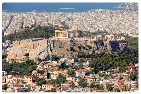 Panorama di Atene con l'Acropoli