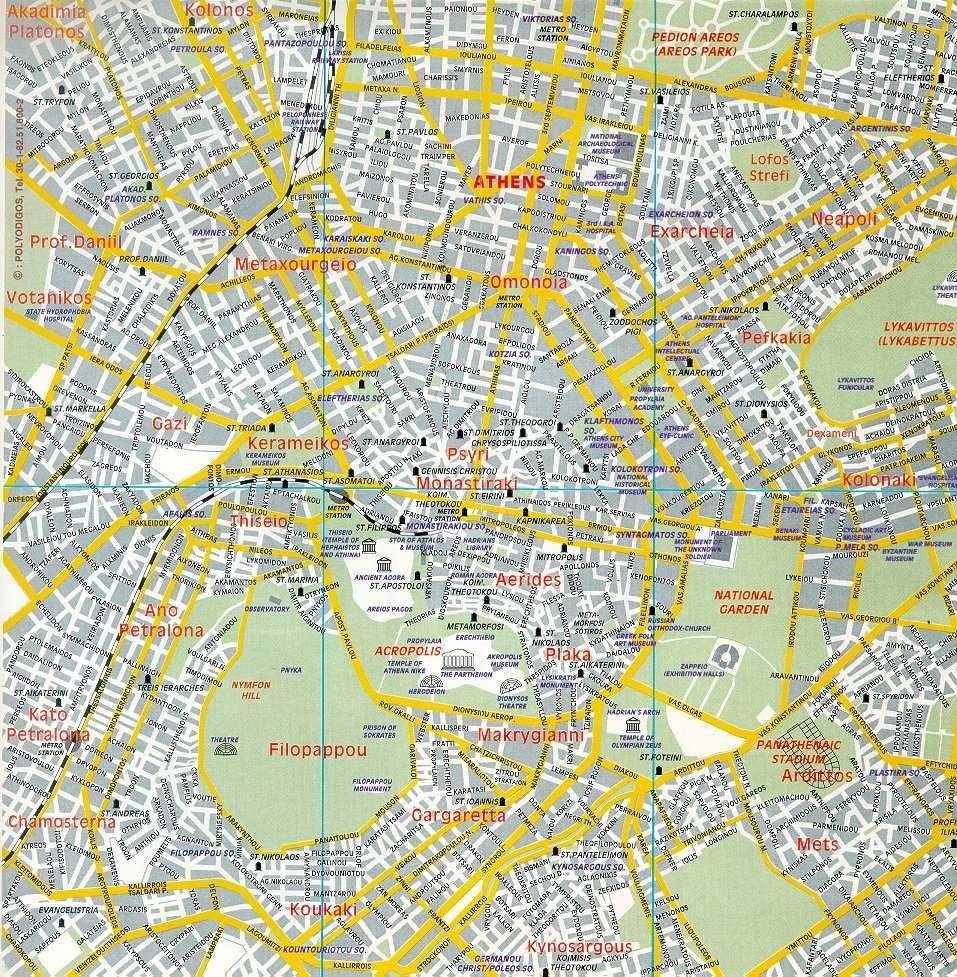 Mappa di Atene