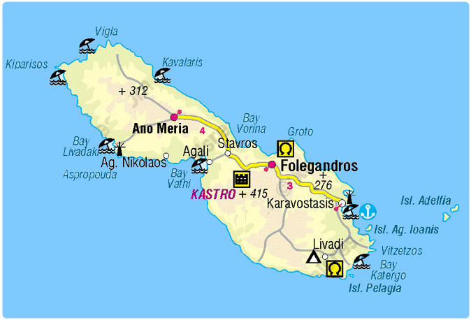 Mappa di Folegandros