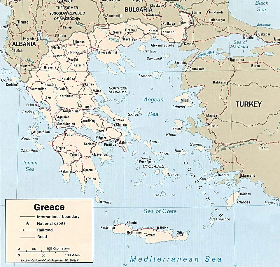cartina grecia