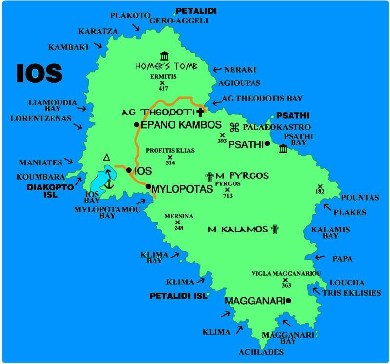 Mappa di Ios