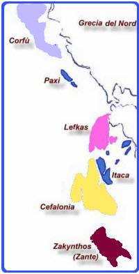 Mappa isole ioniche