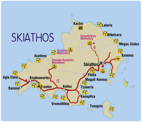 Mappa di Skiatos