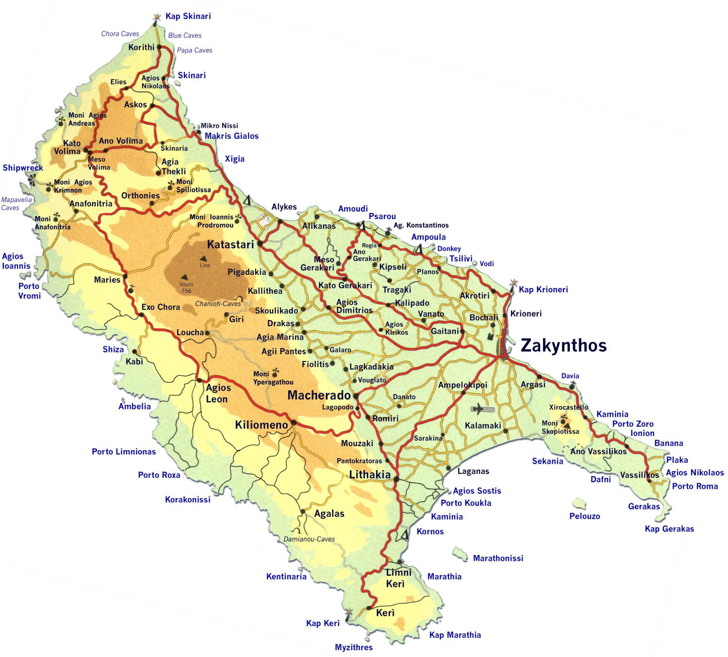 Mappa Zante 