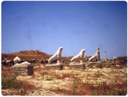 terraza de los Leones de Delos